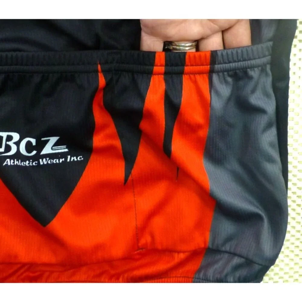 One-To-One Fitness Cycling Jersey Mens Red Black Graphic Mercedes-Benz BCZ - Picture 9 of 15